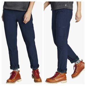 Eddie Bauer Polar Fleece-Lined Pull-On Jogger Pants Navy Blue Sz 8